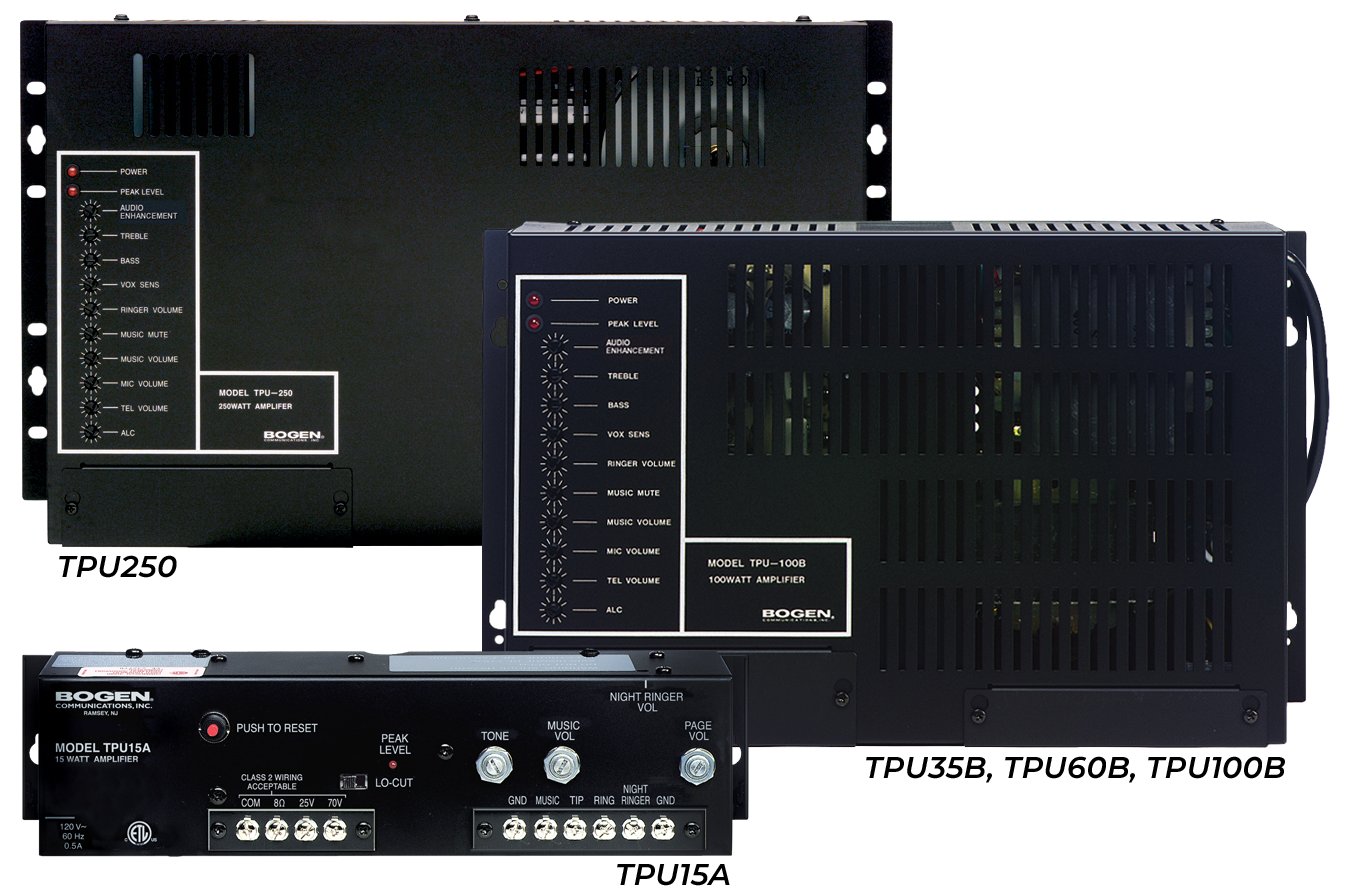 TPU Series MixerAmplifiers Models TPU15A, TPU35B, TPU60B, TPU100B