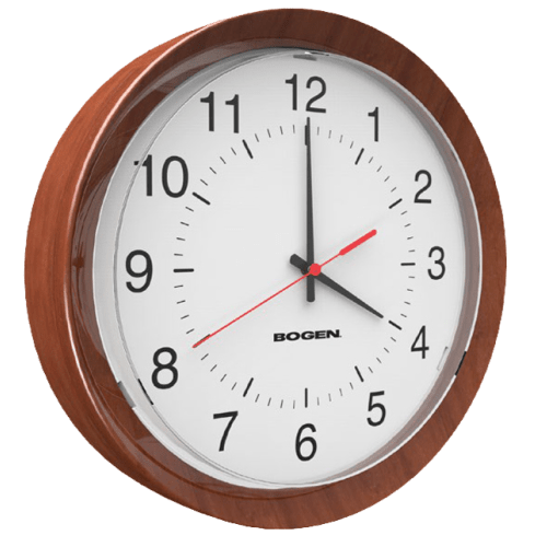 Bogen BCAP round cherrywood clock