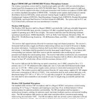 Architect and Engineer Specifications UHF8011BP and UHF8011HH 