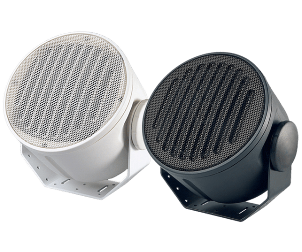 A2T speakers in black and white