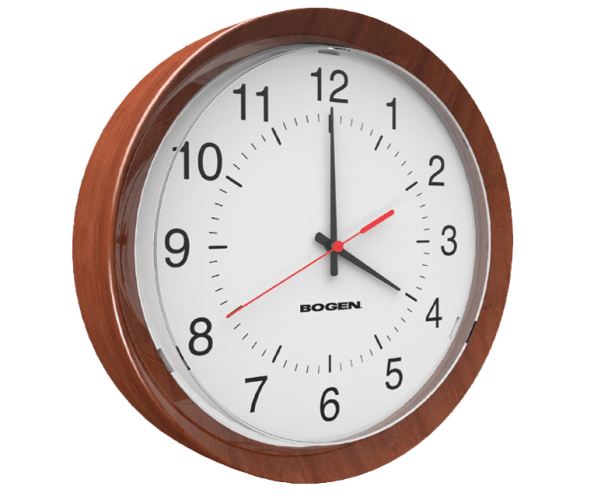 Bogen BCAP round cherrywood clock